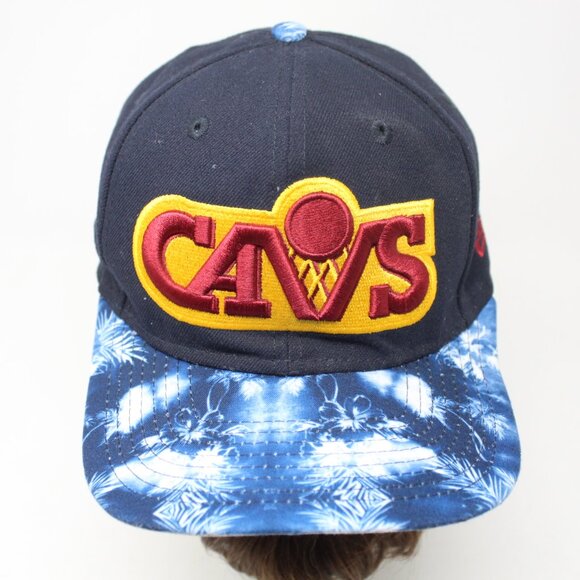 Cleveland Cavs Hat Blue Mens Snapback New Era 9FIFTY NBA Hardwood Classics Cap - Picture 2 of 12